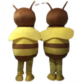 Costume de Mascotte abeille dessin vue arriere