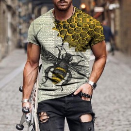 T-shirt manches courtes pour homme abeille 3d