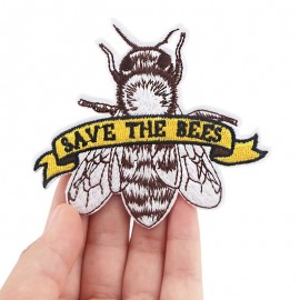 patche écusson abeille pour vêtements Save The Bees