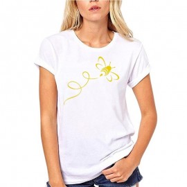 T-Shirt Abeille pour femmes Bumble Bee Blanc