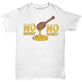 T-shirt humoristique pour femmes - No Honey No Money blanc