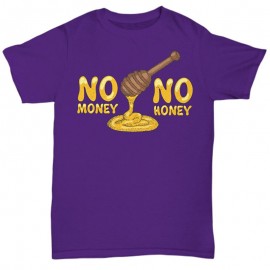 T-shirt unisexe No Honey No Money violet