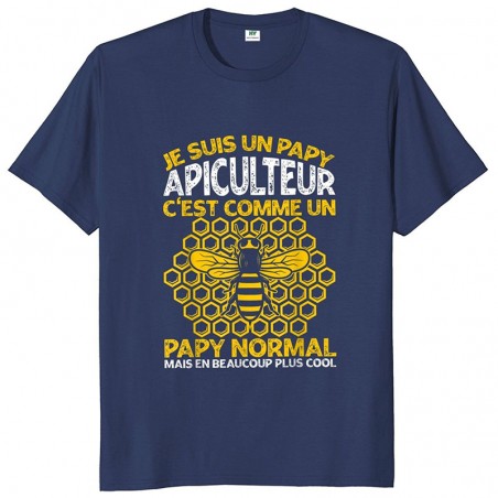 T-shirt Vintage Apiculteur Papy Apiculteur bleu marine