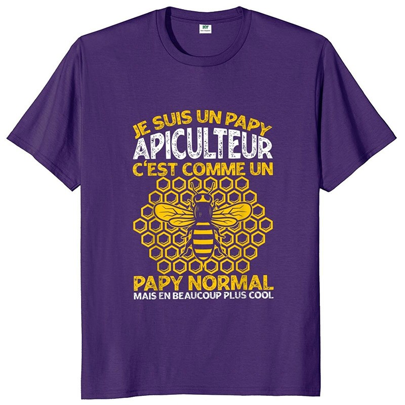 T-shirt Vintage Apiculteur Papy Apiculteur violet