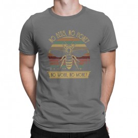 T-shirt Abeilles pour Homme No Bees, No Honey gris