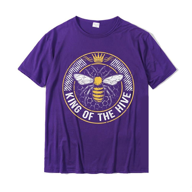 T-shirt Abeilles pour Homme King Of The Hive violet