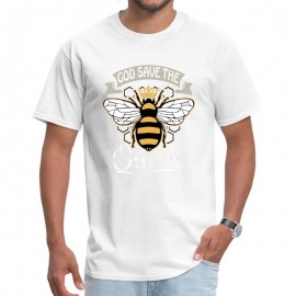 T-shirt Abeilles pour Homme God Save the Queen blanc