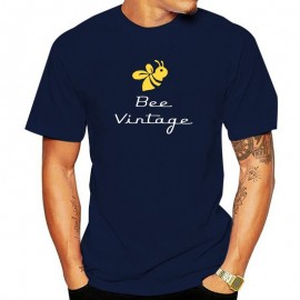 Bee Vintage T-Shirt in Black men t shirt bleu marine