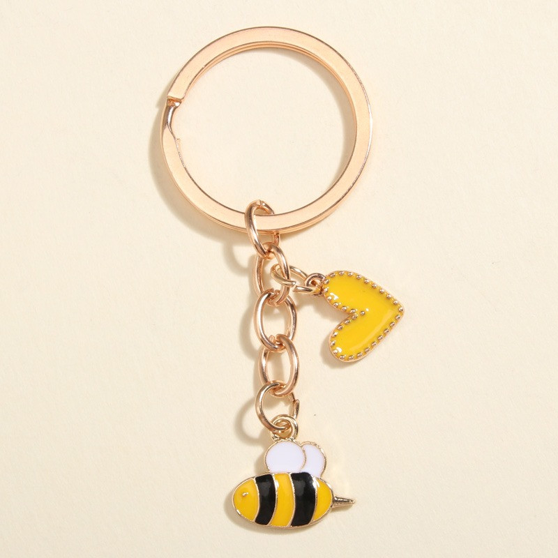 XinMe Porte-clés Heureux d'abeille - Porte-clés Pendentif en Forme d'abeille  - Porte-clés Abeille Porte-clés Animal, fête d'anniversaire sur Le thème de  l'abeille pour garçons : : Mode