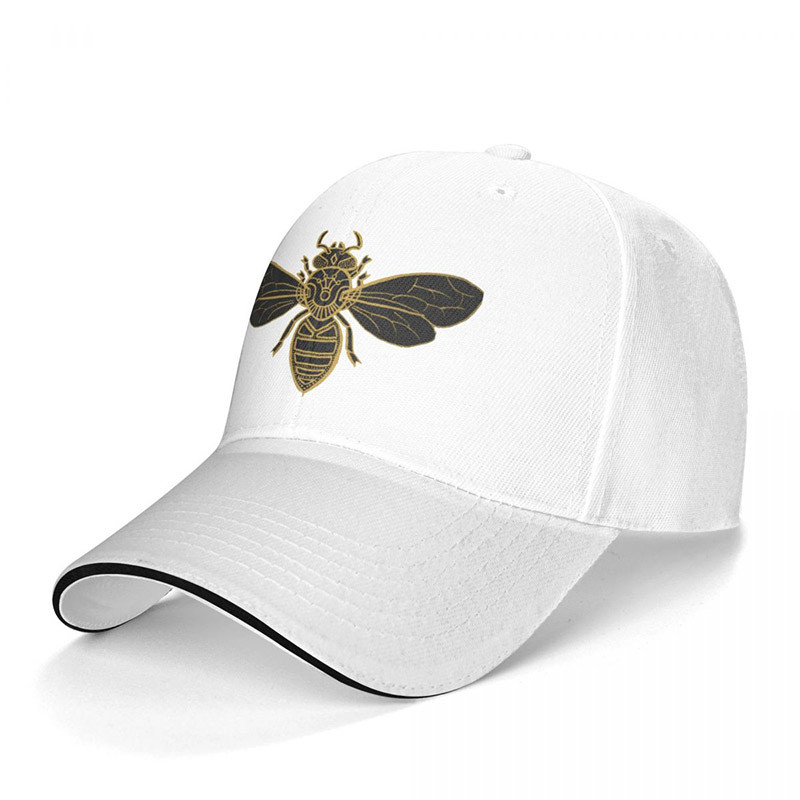 Caquette de baseball abeille chic couleur blanche