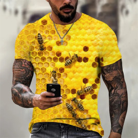 T-shirt essaim 3D jaune pétant