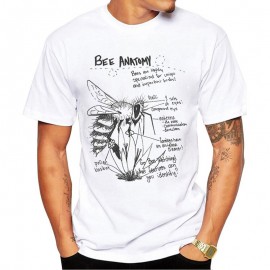 Tshirt dessin anatomie abeille pour homme