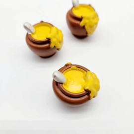 Magnifiques Petits Pots de miel en résine de 23mm - Lot de 3 pièces