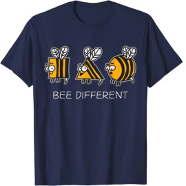 T-shirt Abeille Apiculteur Homme - Bee Different - couleur Bleu marine