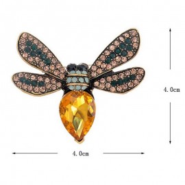 Broche abeille Vintage en cristal pour femmes dimmensions