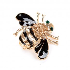 Magnifique broche abeille strass et cristal couleur nor et or