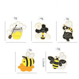 Broches Pin's en émail abeille miel modele tailes