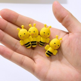 Magnifiques Gommes à crayon petite abeille jaune