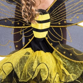 robe costume à ailes d'abeille jaune vue de dos
